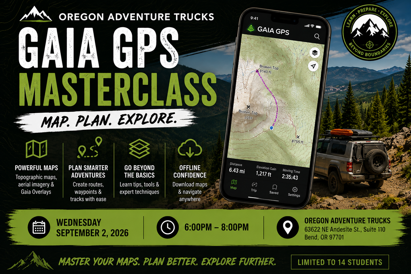 Gaia GPS Masterclass Workshop - September 2, 2026